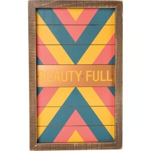 Primitives by Kathy Beauty Full Inset Slat Box‎ Inspirational Sign NWT